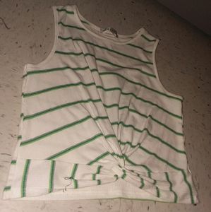 Striped cropped shirt